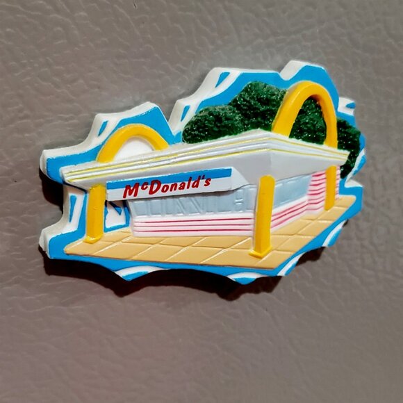McDonalds Golden Arches Drive In Restaurant Fridge Magnet Vintage 3" - Picture 4 of 4